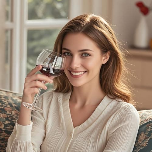 Personalized Gifts for Women, Monogrammed A-Z Wine Glass Customized Gift, Unique Christmas Birthday Gifts for Women Her Mom Friend Sister Wife Daughter Nurse (K)