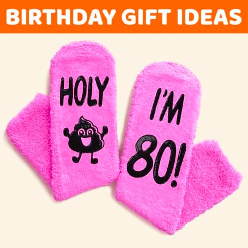 HAPPYPOP Birthday Gift Ideas - Socks for Senior Women Over 80, Best Gifts for 80 Year Olds