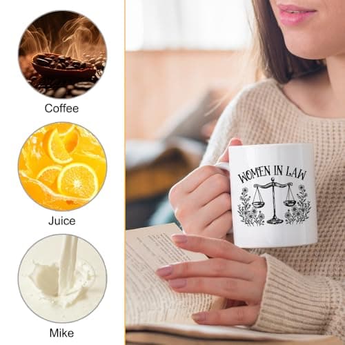 XQLZY Women In Law Mug, Funny Lawyers Coffee Cup, Birthday Gifts for Attorney Future Lawyer Assistant, Graduation Gifts for Law Sshool Student, New Job Present for Colleagues Friends Sister B0F1BJ9YK9