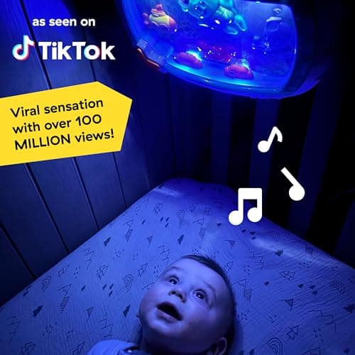 Baby Einstein Sea Dreams Soother Musical Crib Toy and Sound Machine, Newborn and up