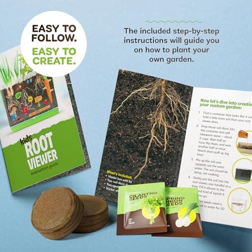 Birthday Gifts for Boy, Girl 4, 5, 6, 7, 8, Year Old - Science STEM Toy & Craft Growing Kits for Ages 4-8, 6-8 Years Root Viewer Kit for Kids - Grow Your Own Plant for Boys & Girls Gifts B0CRK33YXD