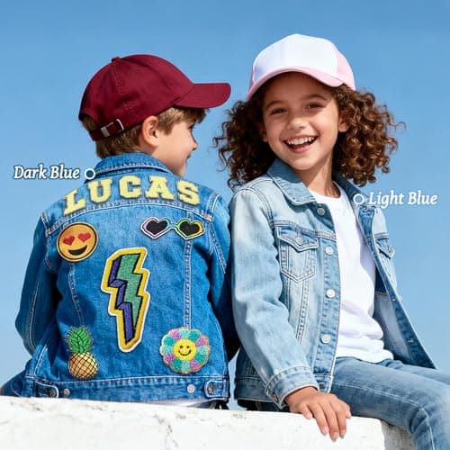 1-10 Year Old Girl Boy Birthday Gifts, 4t girl clothes, Personalized Jean Jacket Toddler Girl Boy Personalized Name Jean Jacket for Girls/Boys/Kids B0FHWNC548