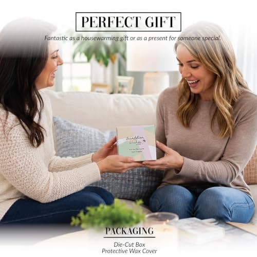 Pavilion Gift Company Never Stop Wishing Happy 40th Birthday - 8 oz Soy Wax Candle with Wick in A Yellow Ceramic Vessel 8 oz-100 Scent: Serenity, 3.5 Inch Tall