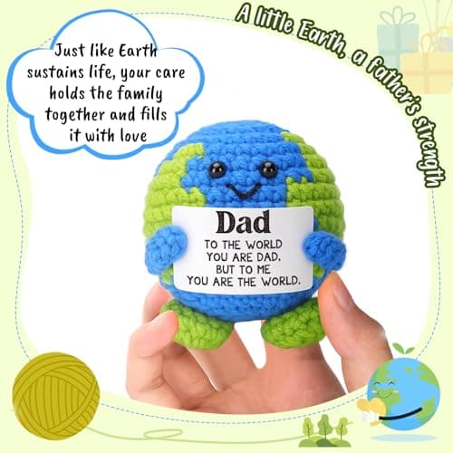 Day Birthday Gift for Dad Husband Bonus New Daddy Father in Law Thanksgiving Baskets Positive Crochet Animals Dad Gifts from Daughter Son Best Dads Ever Gifts Grandpa Stepdad Fathers B0FRSBRB14
