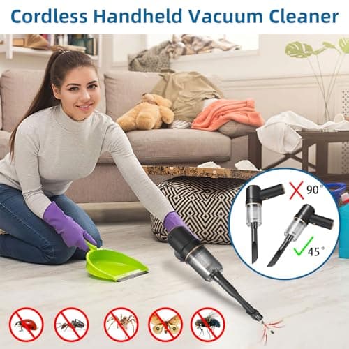 Bug Vacuum Catcher-Spider and Insect Catcher Traps for Home,Cordless Handheld Vacuum Cleaner Rechargeable Bug Catcher Strong Suction with Multifunctional Suction Nozzle for Cockroach Beetle Ant Bedbug