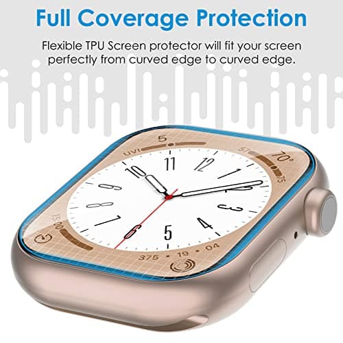 UniqueMe 6 Pack for Apple Watch Screen Protector 40mm, Apple Watch SE 3/SE 2/SE Series 6/5/4 Screen Protector [Upgrade Flexible Film] Anti-Scratch [Non-Bubbles] Soft HD TPU Clear Film for iWatch 40mm