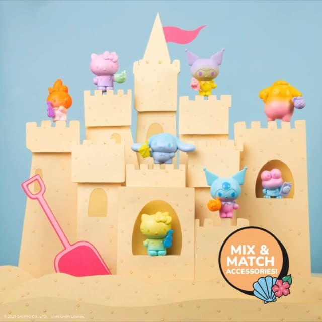Jazwares Hello Kitty and Friends Ombre Tropical Party, 2” Figure 8-Pack - Removable Accessories - Officially Licensed Sanrio Product from Ages 6+ B0D4XHG8K9