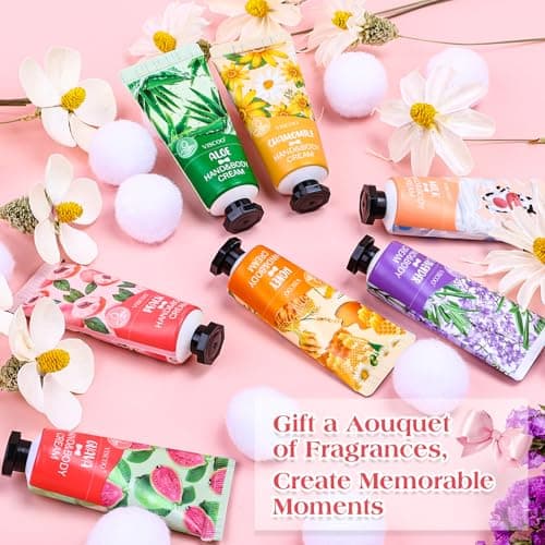 7 Pack Hand Cream Gifts Set for Women,Hand Lotion for Birthday Gifts for Women Teengirls, Bridesmaid Gifts,Thank You Gifts,Mini Moisturizing Hand Lotion Travel Size in Bulk for Dry Cracked Hands