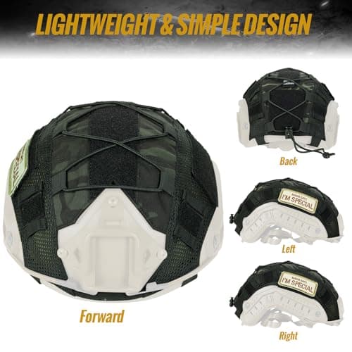 OneTigris Helmet Cover, Tactical Cloth Cover for Fast Helmet in Size L or M/L, XL or L/XL, Bump Helmet in Size XL or L/XL - ZKB12 No Helmet
