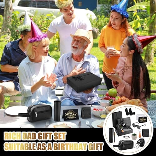 Skylety 13 Pcs Birthdays Gifts Baskets for Men Father Gift for Men Birthdays Gift Box 16 oz Tumblers Wallet Toiletry Bag Sock Bottle Opener Belt Bracelet Glasses Pen for Father's Day Dad Husband B0DJ92ZCJ1