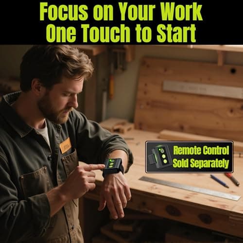 M Class 10 Gallon Dust Extractor for Woodworking with Auto Hepa Clean & Dust Indicator Light Dust Vacuum Extractor with 150CFM Airflow & Power Tool Connector for Workshop Construction (With Handle)