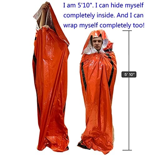 Emergency Sleeping Bags 2 Pack | Portable Emergency Blanket Survival Gear
