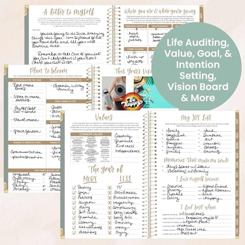 bloom daily planners HARDCOVER 2026 Planner (January to December) - A5 Task Goal Planner for Women - Monthly & Weekly Inspirational Agenda Book - 5.5" x 8.25" - Linen, Green