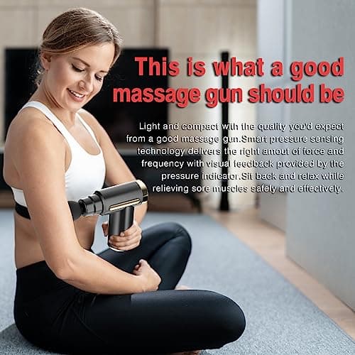 cotsoco Massage Gun Deep Tissue for Pain Relief with 4 Massage Heads & 6 Speeds, Electric Mini Handheld Body Massager for Any Pain Relief, Best Gifts for Men and Mom B0CP3K8G9X