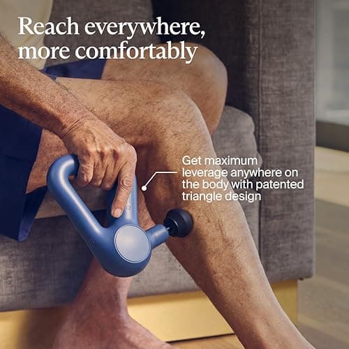 Quiet Handheld Percussion Muscle Massager for Back, Leg & Shoulder Pain Relief. Lightweight, Easy to Use, Ergonomic Grip TheraGun Therabody Relief Massage Gun | for Daily Comfort | 3-Speed | Navy B0CNS894RH