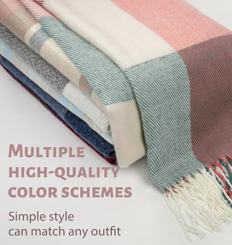 YSense Winter Scarf for Women Long Plaid Scarves Ladies Gifts B01KJP4KOM
