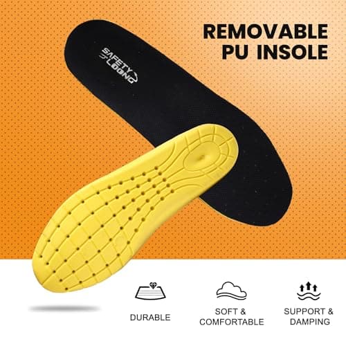 SAFETY LOONG Work Boots for Men Waterproof Soft Toe Non Slip Comfortable Leather Workboots