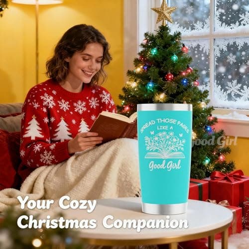 Book Lovers Gifts for Women - 20oz Stainless Steel Tumbler with Lid Straws, Perfect Bookish Gift for Readers, Book Club Gifts, Reading Accessories for Bookworms