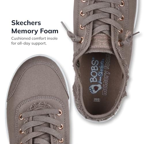 Skechers Women's Bobs B Cute Sneaker – Memory Foam, Flexible Outsole, Lightweight Vegan Shoes