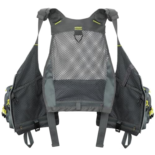 Gonex Fly Fishing Vest for Men Women, Comfortable Adjustable Fishing Vest with Multi-Pockets Reflective Stripes