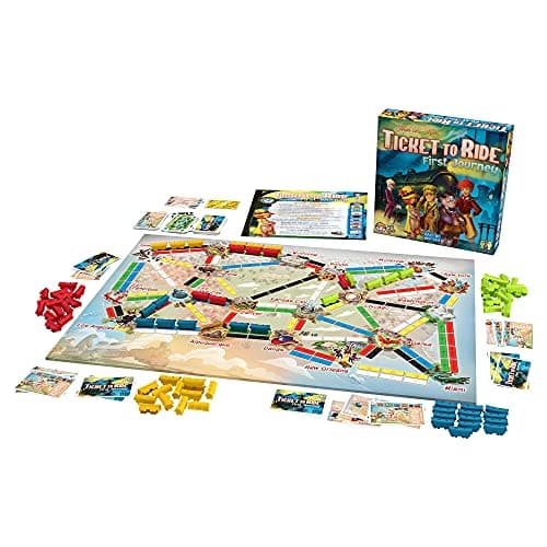 Asmodee Ticket to Ride First Journey Board Game - Fun and Easy for Young Explorers! Train Strategy Game, Family Game for Kids & Adults, Ages 6+, 2-4 Players, 15-30 Min Playtime
