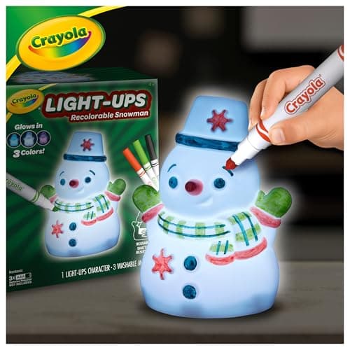 Crayola Light-Ups - Snowman, Light Up Snowman Toy, Christmas Gift for Grandkids & Kids, Reusable Coloring Craft Toy, Decoration for Indoors, Stocking Stuffers B0CRBKBZNH