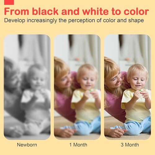 URMYWO Black and White Baby Toys, Tummy Time High Contrast Newborn Toys 0-3 Months, Soft Baby Book, Visual Stimulation Montessori Sensory Infant Toys 0-6-12 Months, Shower Gift for Boys Girls