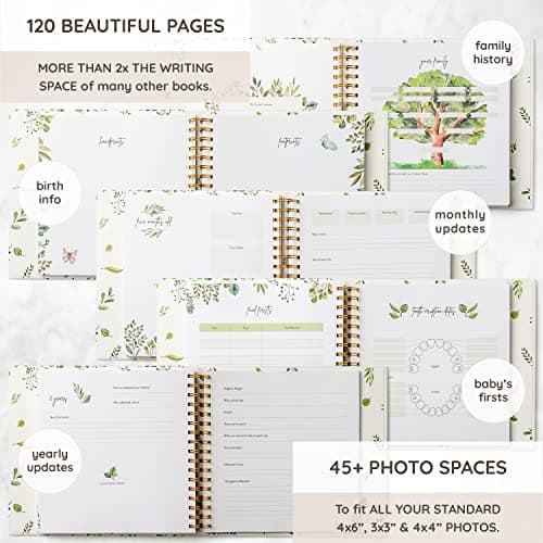 Keepsake Memory Book for Baby Boy or Girl Timeless First 5 Year Baby Book A Milestone Book to Record Every Event from Birth to Age 5 Gender Neutral Journal Scrapbook Photo Album
