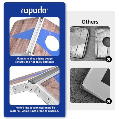 ROPODA Portable Cornhole Board Set,24x16 / 30×20in Corn Hole Games for Adults with 8 Bean Bags, Lightweight Aluminum Alloy Edging Cornhole Set for Outdoor Games, Beach and Tailgates