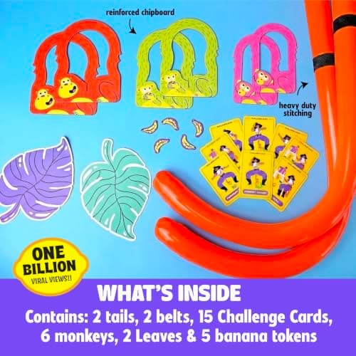 It's Bananas! The Monkey Tail Game - Funny, Fun Party & Family Board Game for Kids, Stocking Stuffer, Christmas, Thanksgiving, White Elephant, Girls Night, Birthday Gift, Gag, Novelty