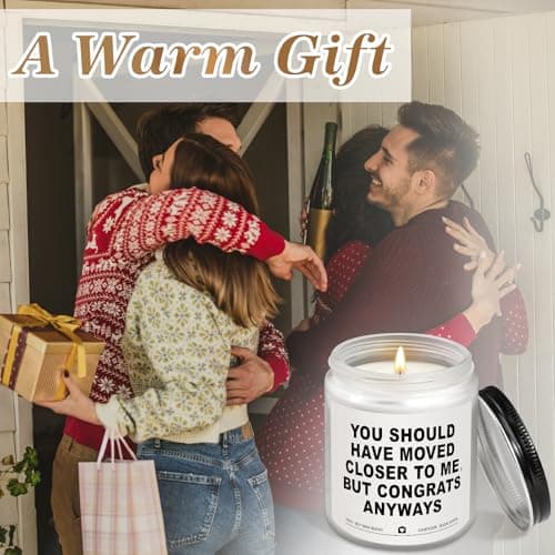 Housewarming Gifts New Home, Best Housewarming Gifts 2025 - Handmade Lavender Scented Candle - New Home Gift Candle Ideas, House Warming Gift for Friends Couple New Homeowner (7oz)