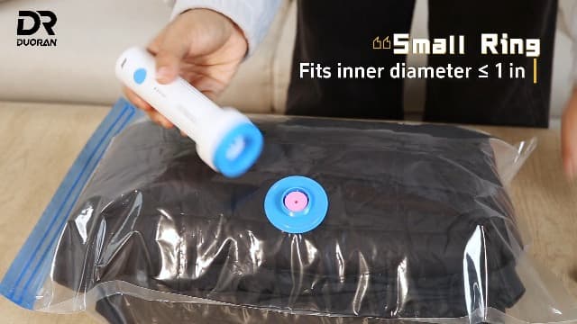 Cordless Electric Vacuum Pump for Vacuum Storage Bags Travel Air Pump, Portable USB Rechargeable Seal & Compression Bag Pump for Clothes, Blankets & Bedding (Storage Bags Not Included)