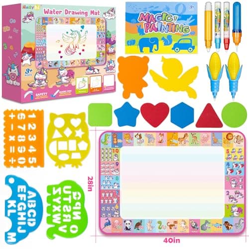 Reusale Princess Color Mat, Mess-Free Coloring, Educational Doodle Toy, Kids Birthday Gifts for Age 3 4 5 6 7 8 Year Old Water Doodle Mat, Kids Drawing Toys for 3 4 5 Year Old Boys Girls Gifts B08B8TQJ3Q