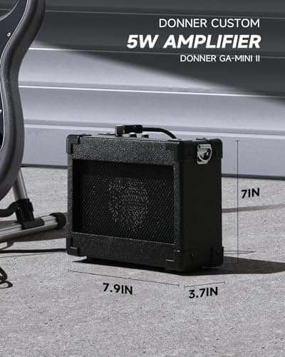 DONNER DST-80 Electric Guitar 39” Beginner Electric Guitar Kit with Amp, Classic SSS Pickup Complete with Gig Bag, Tuner, Capo, Strap, Picks, and Free Online Lessons