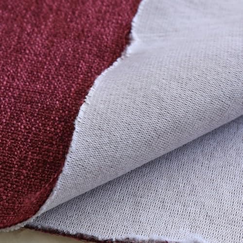 TinaKim Water-Resistant Upholstery Fabric for Sofa, Chair & Car Seat Covers - Heavy-Duty Slub Burlap Linen-Like Cloth, 54" Wide, Stain-Repellent Indoor/Outdoor Use (12 Grey Blue, 1 Yard)