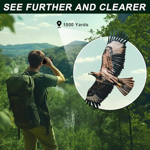 20x70 Binoculars for Adults High Powered - WOZEL HD Bird Binoculars with Clear Low Light Vision - Powerful Binocular for Bird Watching Hunting Travel Outdoor Hiking - Christmas Birthday Gifts for Men