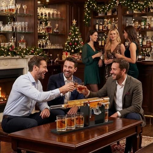 AR15 Gun Decanter Birthday Gifts for Men Dad, Whiskey Set - Rifle Limited Edition, Silencer Stopper - 800 ml & 12oz Bullet Glasses - Father Gift - Drinking Party, Liquor, Vodka Tik Tok Viral Dispenser