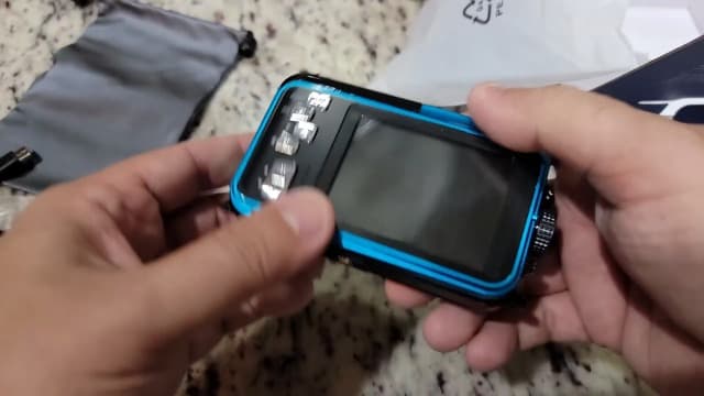 4K Underwater Camera 16FT Waterproof Camera with 32GB Card 64MP Autofocus Dual-Screen Selfie Underwater Camera for Snorkeling Waterproof Compact Floatable Digital Camera 1250mAh Battery Type-C (Blue)