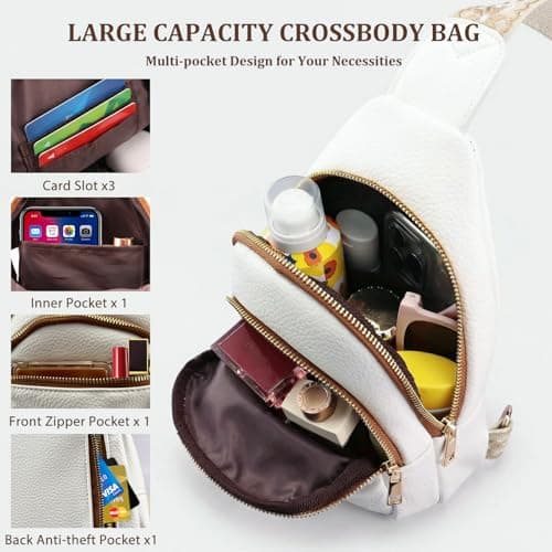 Christmas Gifts for Mom Wife Crossbody Bags Gifts for Women Birthday Gifts for Her Small Crossbody Sling Bag Fanny Pack Chest Travel Anti Theft Purse Unique Secret Santa Mothers Day Gift Ideas