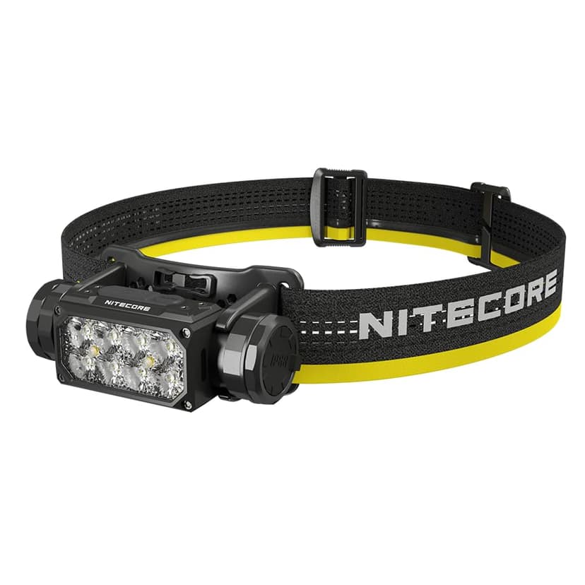 Nitecore HC65 UHE Headlamp, 2000 Lumen Max Heavy Duty Metal, USB-C Rechargeable with White, Red, and Reading Lights for Camping, Hiking, Hunting, and Industrial Works (Black)