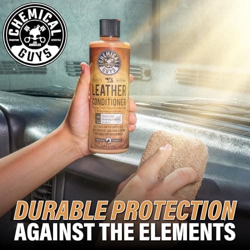 Chemical Guys Leather Cleaner and Conditioner Kit - 2 Bottles (4 oz Each), Car Cleaner and Conditioner, Safely Cleans & Conditions Leather Car Interiors, Furniture, Shoes, Boots, Bags, Apparel & More