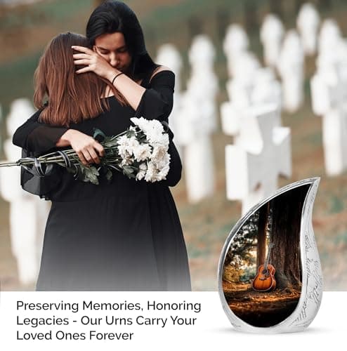Guitar Urn for Kids Brown Drop Funeral Urns for Ashes for Women & Man 3 Inch Mini Memorial Gift for Loss of Mom Guitar Brown Drop Mini Urn for Kids Ashes Memorial Gift 3 Inch B0FV8VHR7N
