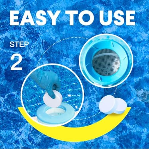 PROFELIZ 2-Pack Chlorine Tablets 3 Inch for Swimming Pools, Kills Bacteria and Stops Algae, Slow Dissolving,Exclusive Protective Packaging,Pool Chlorine Tablets,2X 40 lbs Bucket,Total of 80lbs