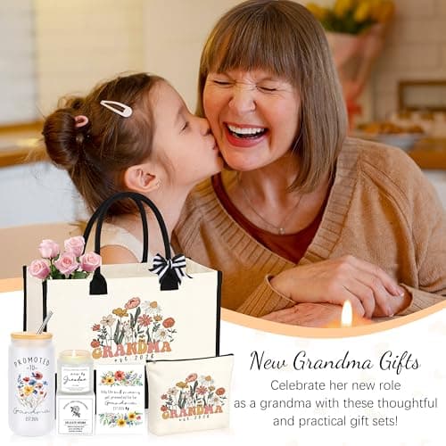 JoycuFF New Grandma Gifts First Time, Promoted to Grandma Est 2026 Grandmas Gift for New Nana Gigi Mimi 1st Time Grandmother Gift