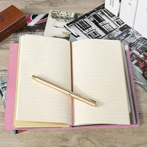 Daughter Gift from Mom, To My Daughter Leather Journal, 140 Page Refillable Writing Journal, Christmas Birthday Gifts for Daughter from Mom, Mother Daughter Gifts for Adults Daughter（Pink）