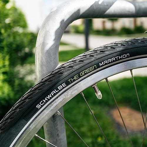 Schwalbe Green Marathon Fahrradreifen – Reifen mit GreenGuard Pannenschutz – Schwalbes umweltfreundlichster Reifen – mit ADDIX Oder ADDIX Eco Compound – Drahtreifen