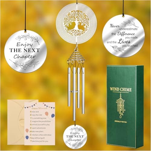2026 Retirement Gifts for Women Coworker Teacher Nurse Boss Grandma Mom Friend, Retiree Gift Idea Leaving Going Away Gifts Retirement Gift for Women Men, Happy Retirement Wind Chimes Retired Gifts B0CHM6RJL5