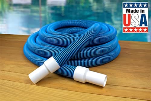 Poolmaster Manual Pool Vacuum Hose, 40 Ft x 1-1/2” for Inground & Above Ground Pools, Not for Automatic Cleaners, Kink-Free, Heavy Duty Pool Cleaner Hose with Swivel Cuff – Made in USA