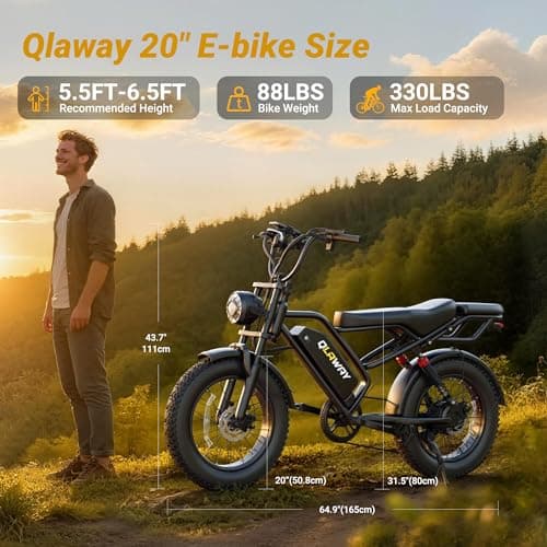 Fat Tire Electric Dirt Bike 750w for Adults 20" Full Suspension Electric Motorcycle Ebikes 48V 18AH Removable Battery,31MPH Top Speed,LED Headlights, Turn Signals,40-70 Miles Range