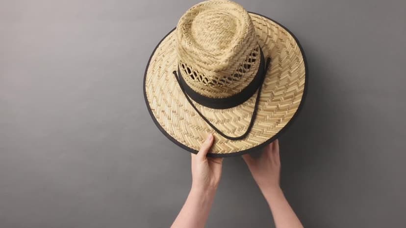 San Diego Hat Co. San Diego Hat Company Women's Rush Straw Lifeguard Hat with Fabric Band